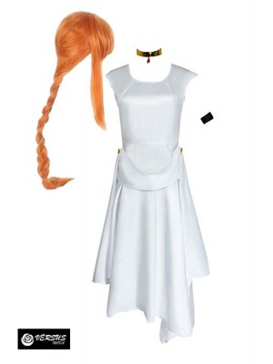 Vestito Cosplay Carnevale Anime Halloween Flamme Costume Dress Wig BEYOND06